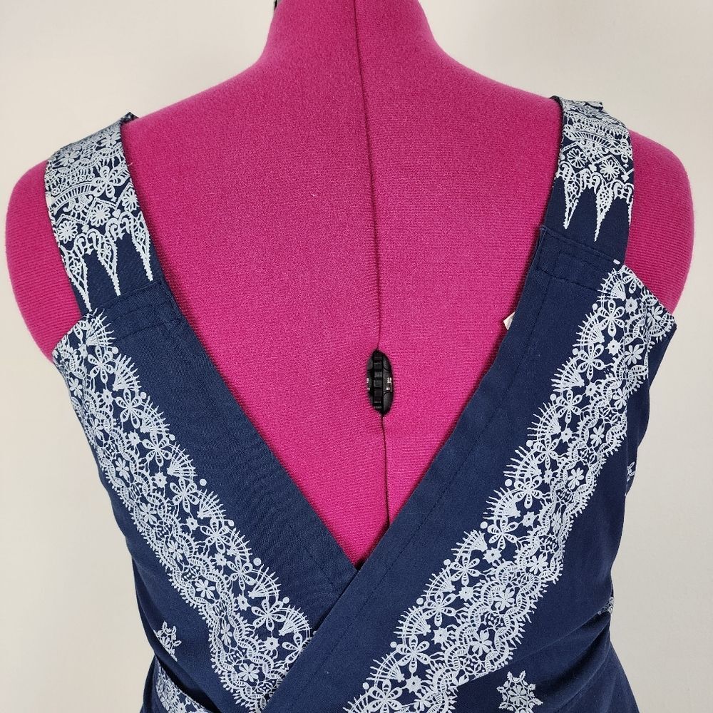 Wrap Midi Dress Boho Bandana Print Fit And Flare A-line Pockets Summer Sun dress - Picture 13 of 15
